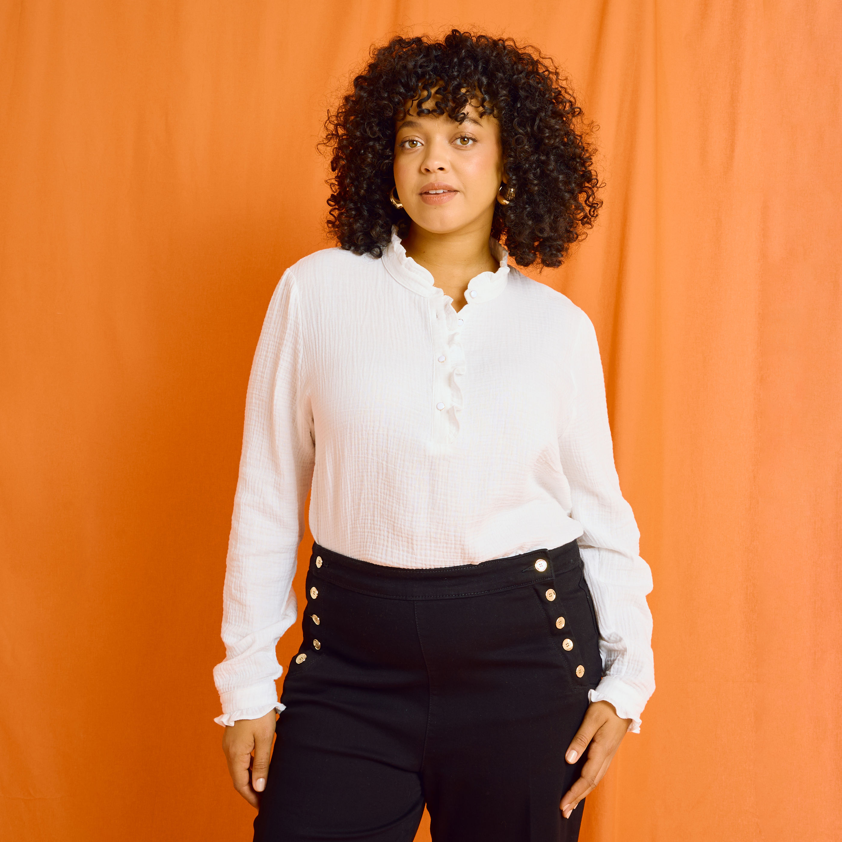 Blouse en gaze de coton femme