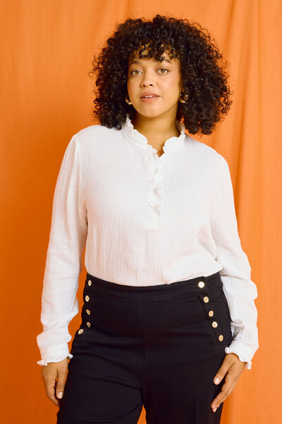 Blouse en gaze de coton femme