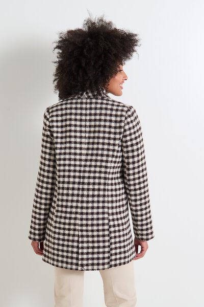 Manteau à carreaux femme