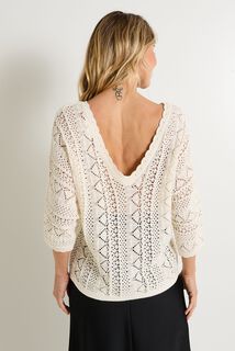 Pull crochet femme