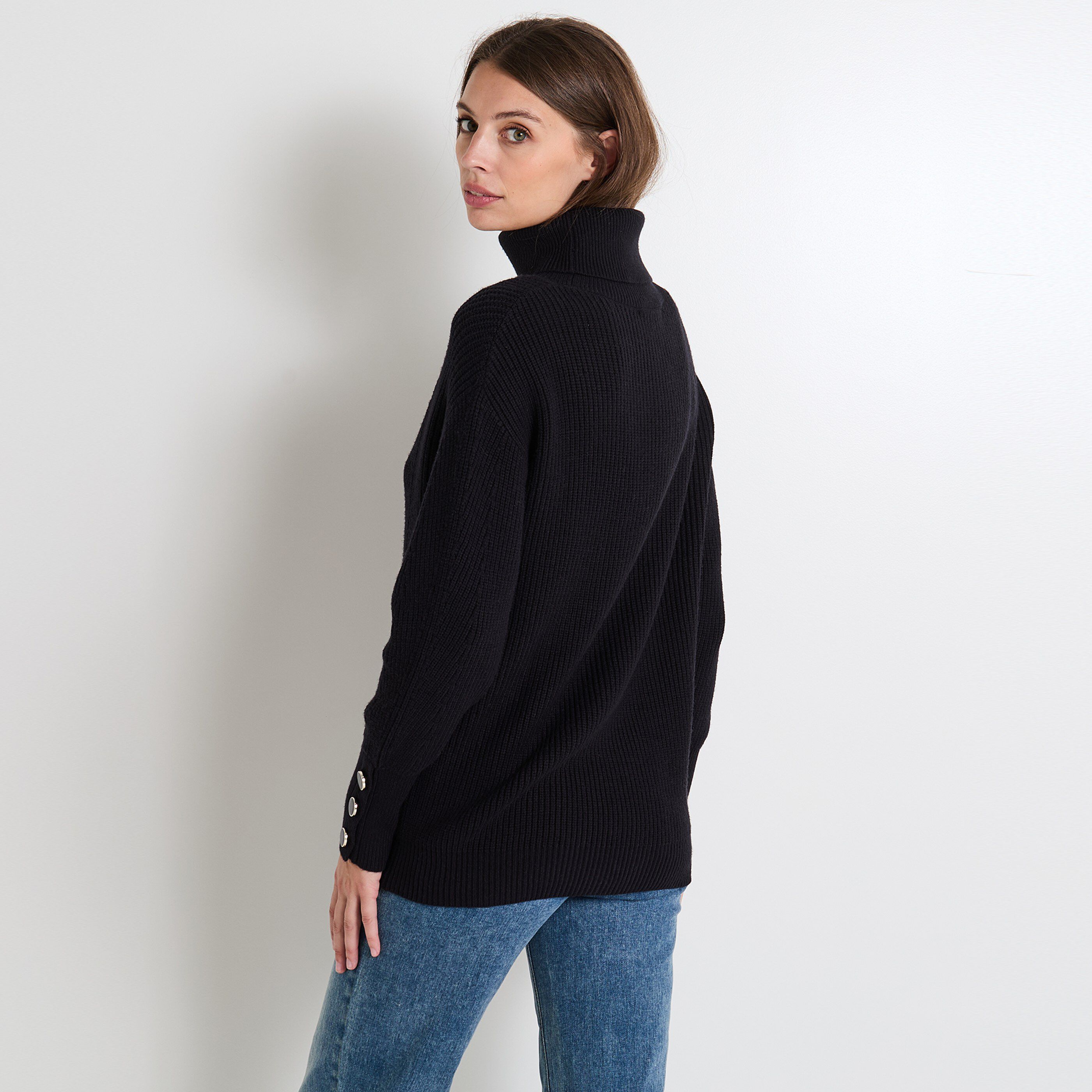 Pull col roul&eacute; femme