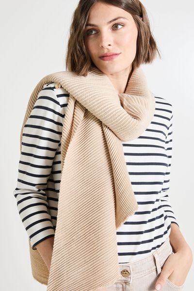 Echarpe unie plissée femme