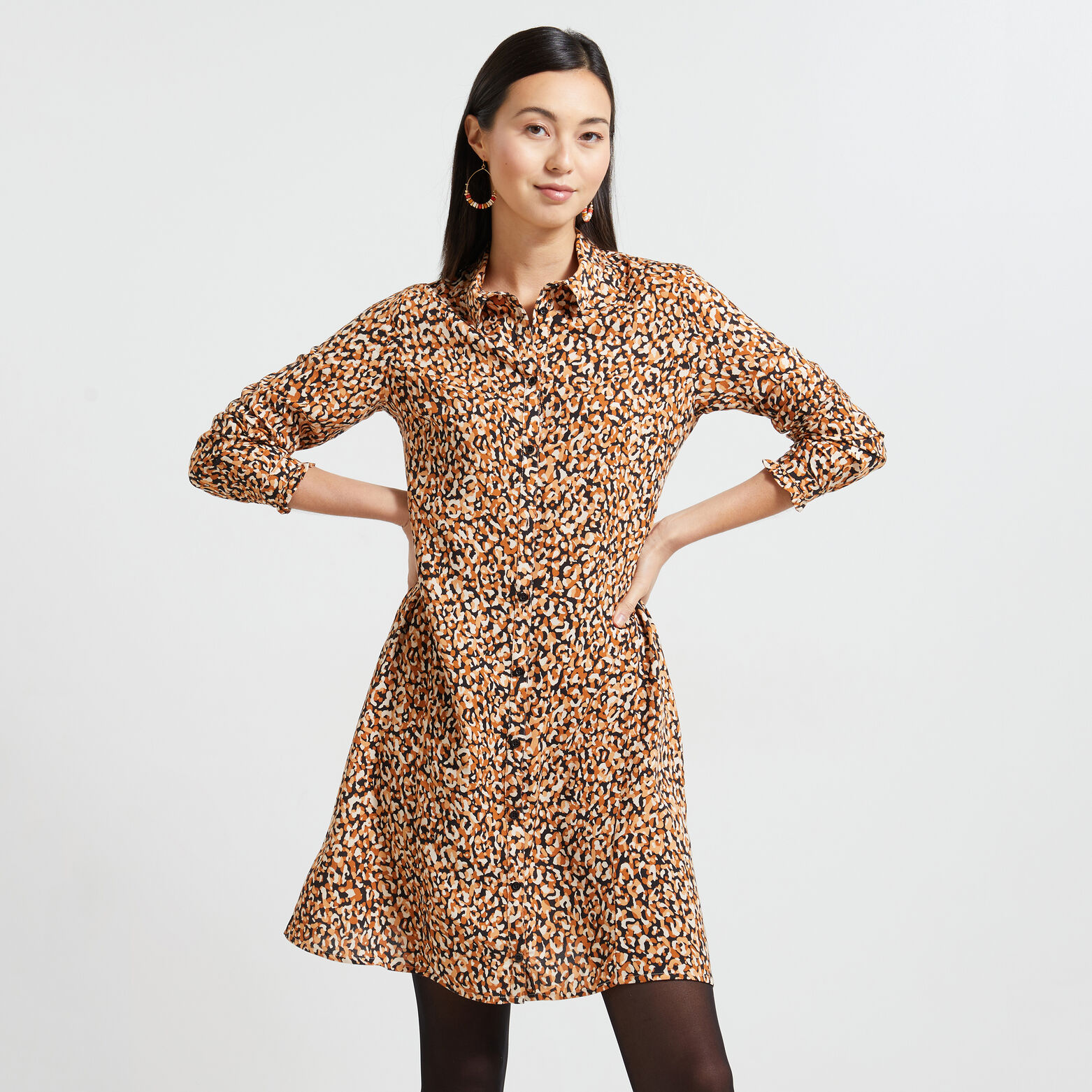 Robe fluide imprimée femme