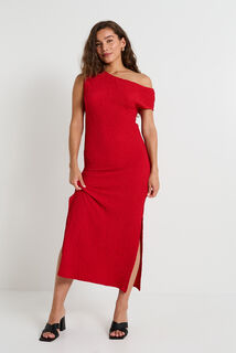 Robe longue en maille gaufrée