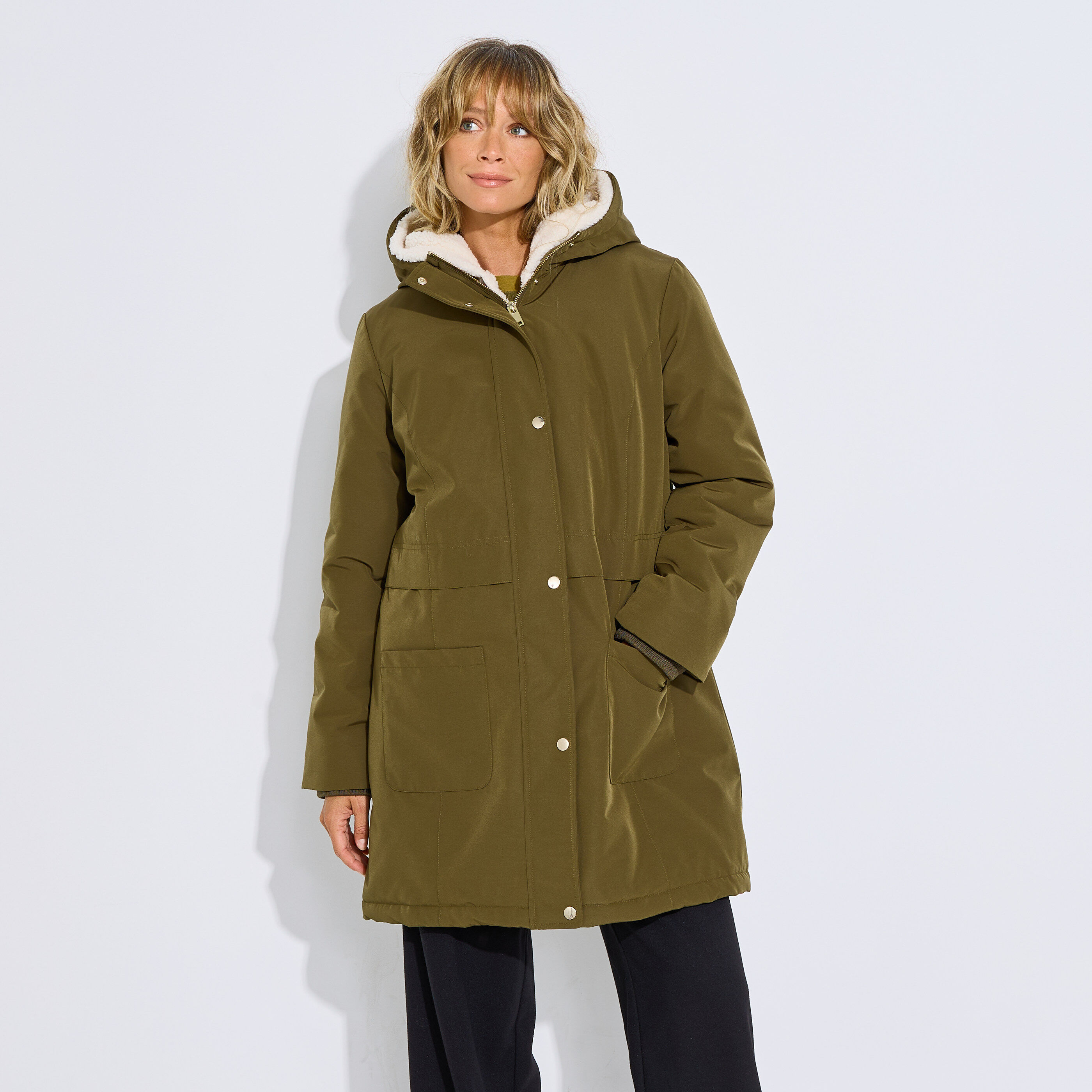 Parka chaude doublure amovible femme