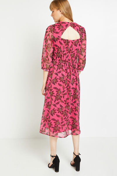 Robe imprimée col V femme