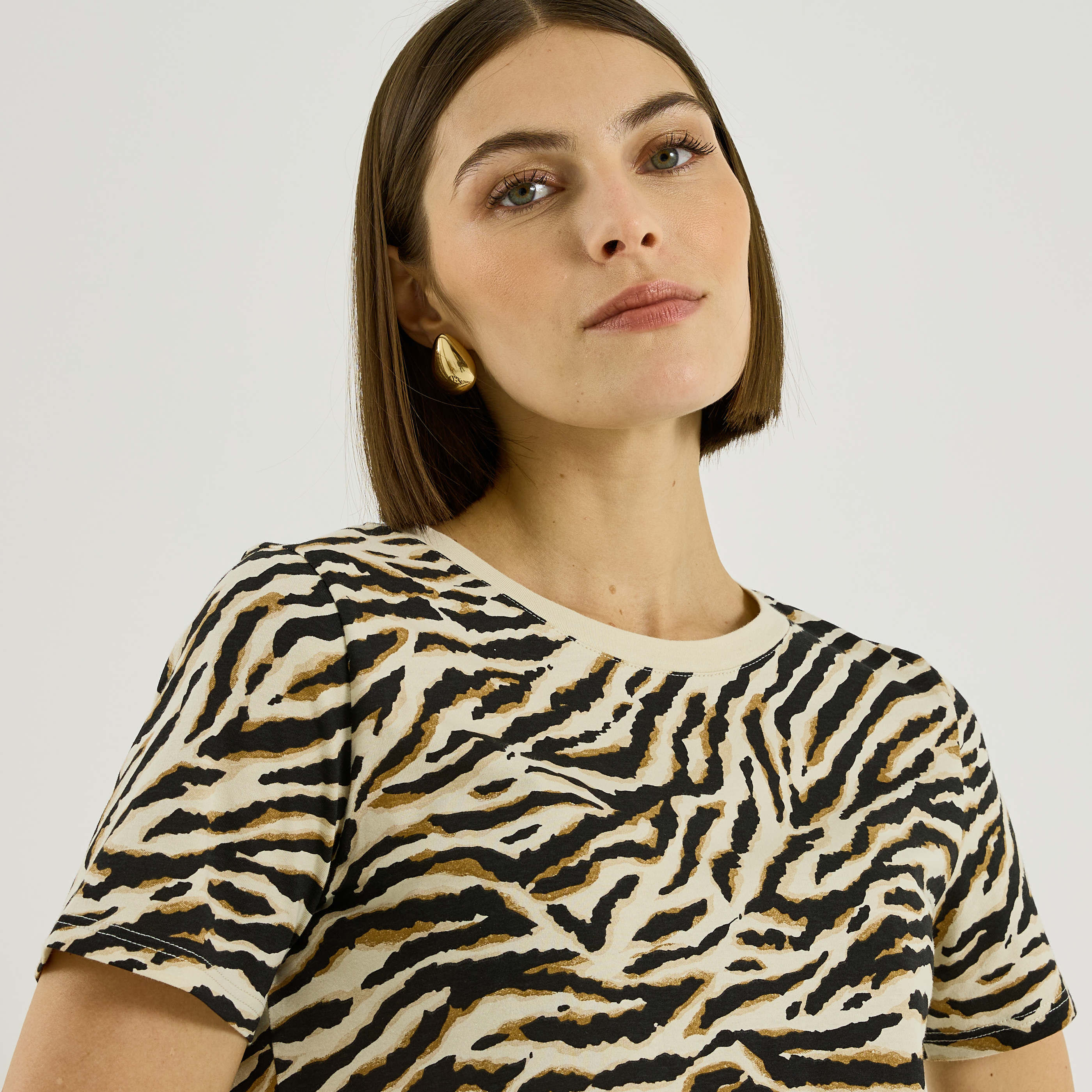 T-shirt imprim&eacute; animal femme