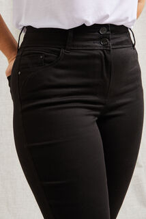 Jean raccourci taille haute HANOI femme