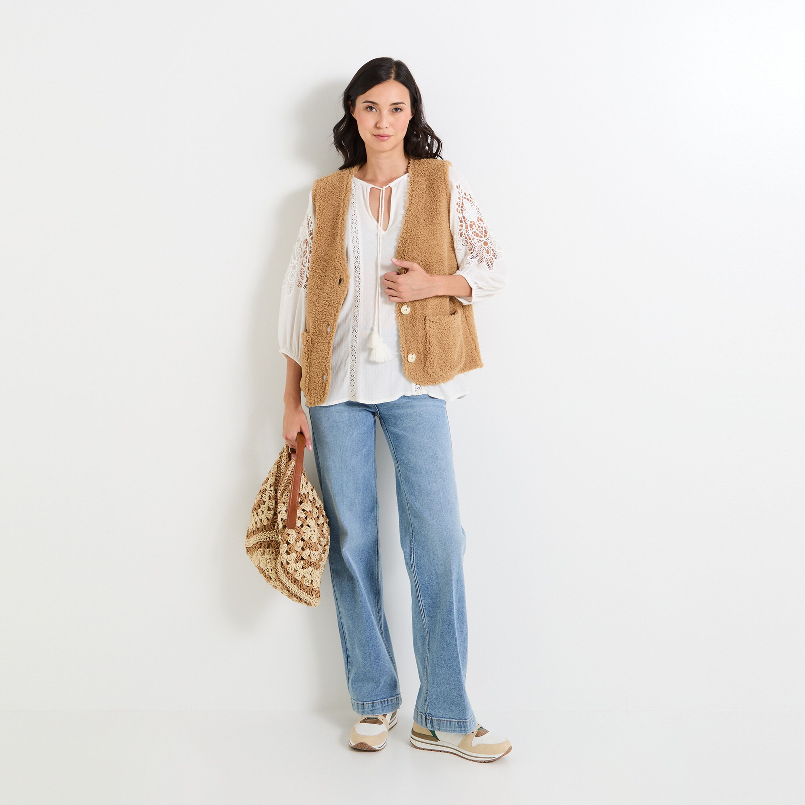 Gilet moumoute femme new arrivals