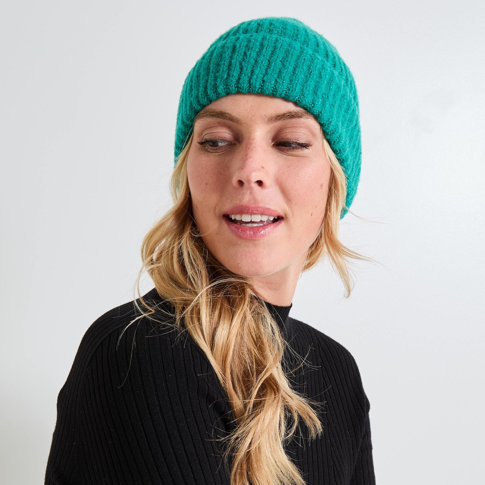 Bonnet côtelé femme