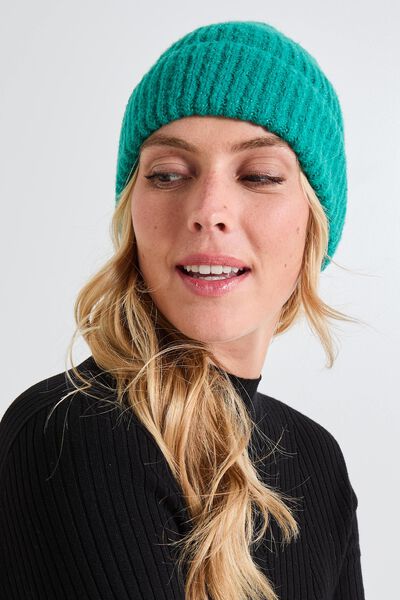 Bonnet côtelé femme