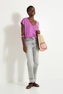 T-shirt en lin mélangé femme