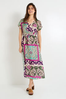 Robe longue imprimée femme