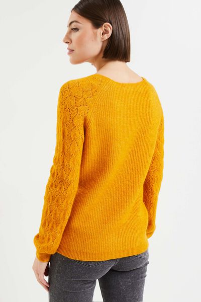 Pull maille ajourée femme
