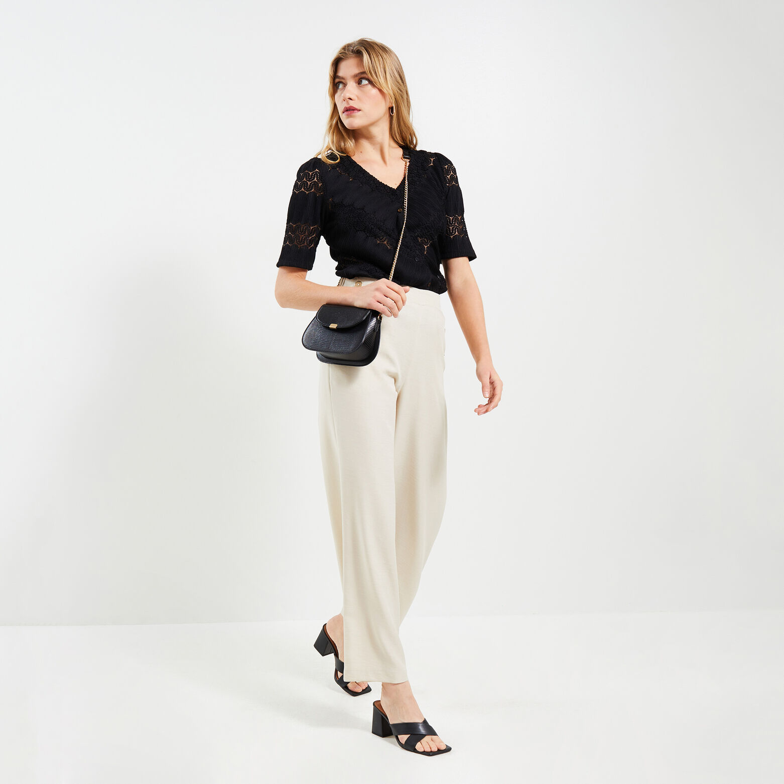 Pantalon large femme
