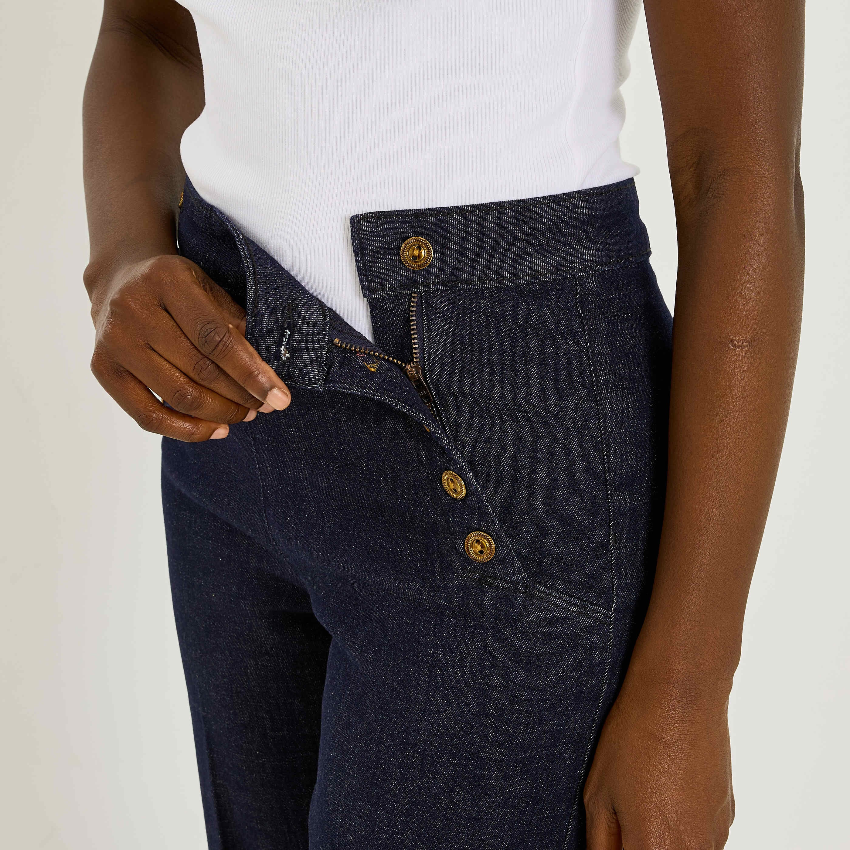 Jean flare POMPON F02
