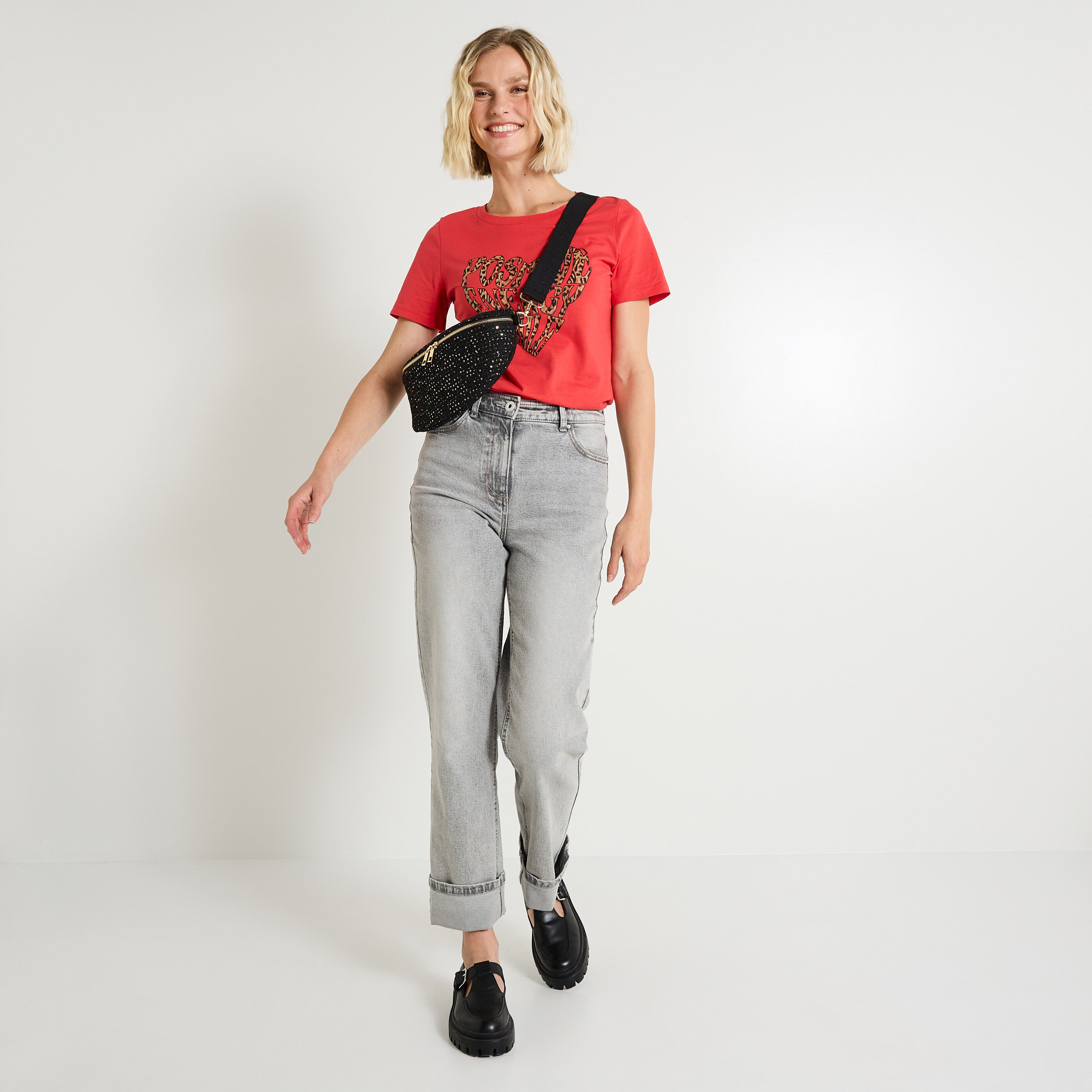 T-shirt col rond femme