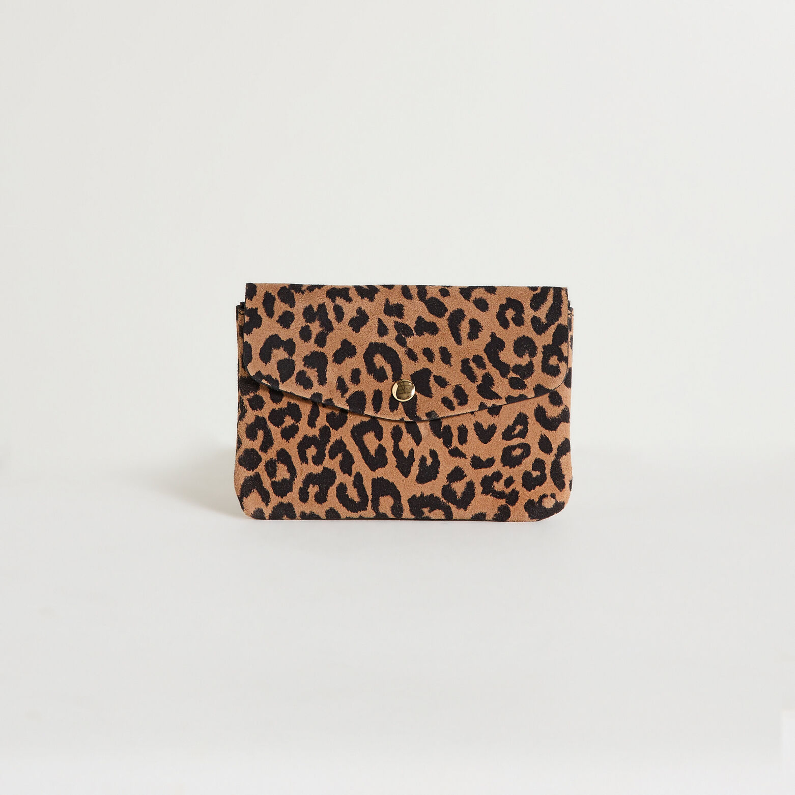 Porte-monnaie en croûte de cuir femme