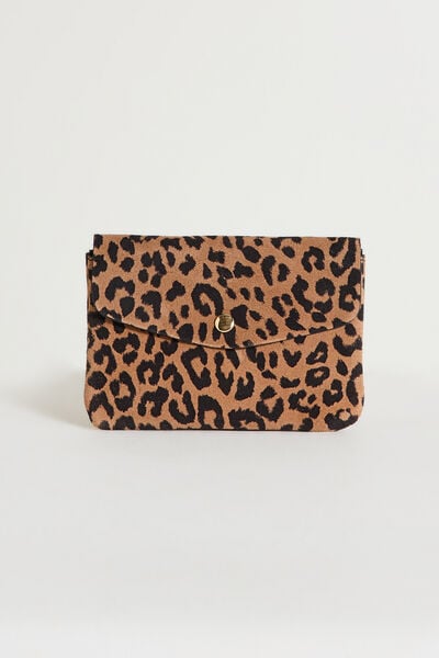 Porte-monnaie en croûte de cuir femme