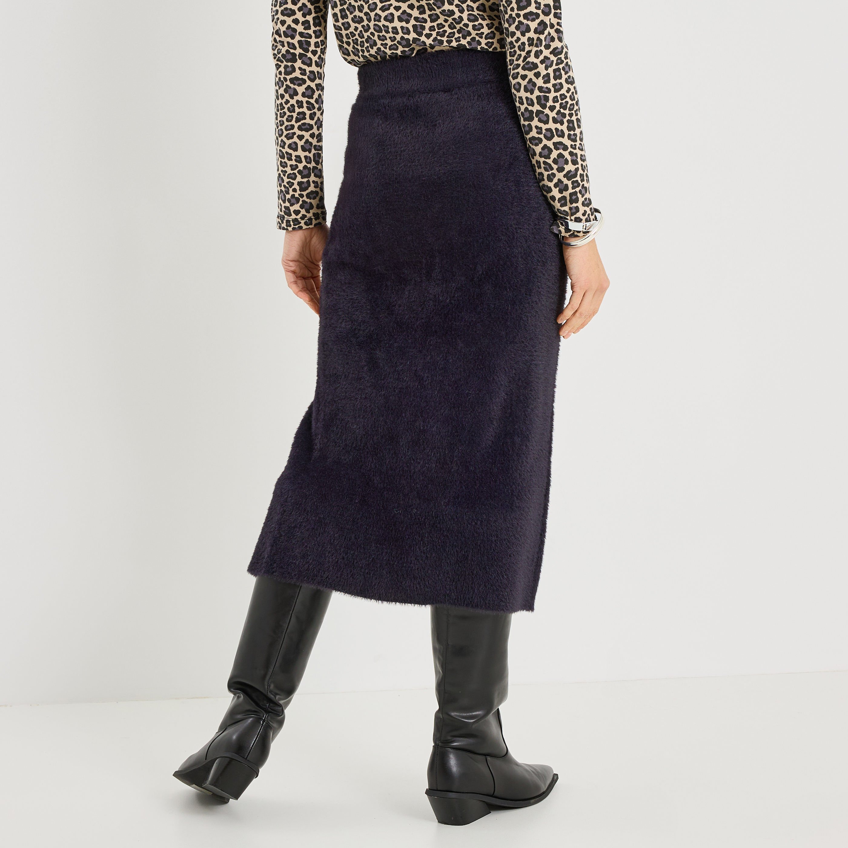 Jupe tube fluffy femme