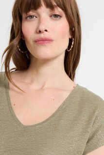 T-shirt en lin mélangé femme