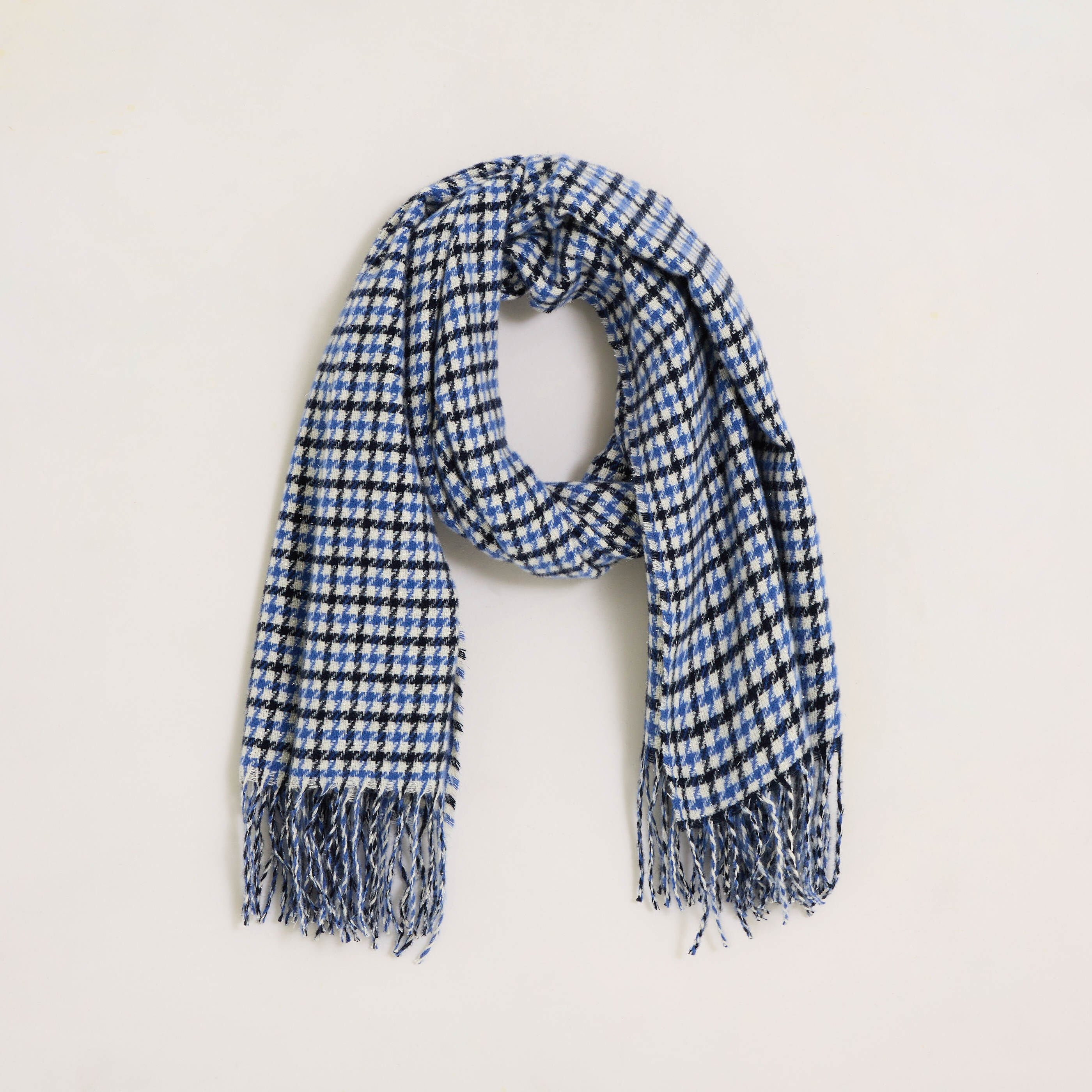 Echarpe motif pied-de-poule femme