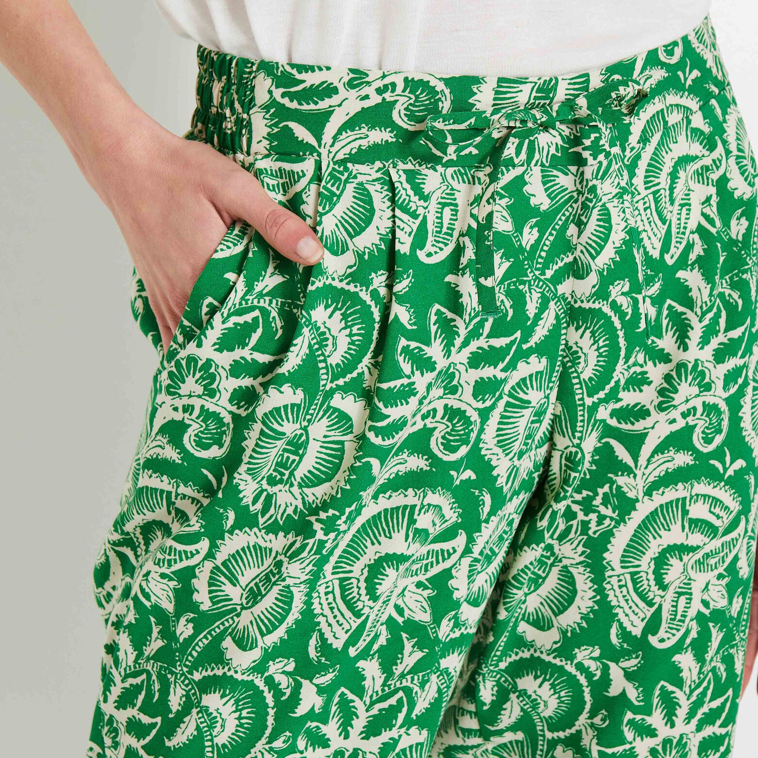 Pantalon fluide imprimé femme