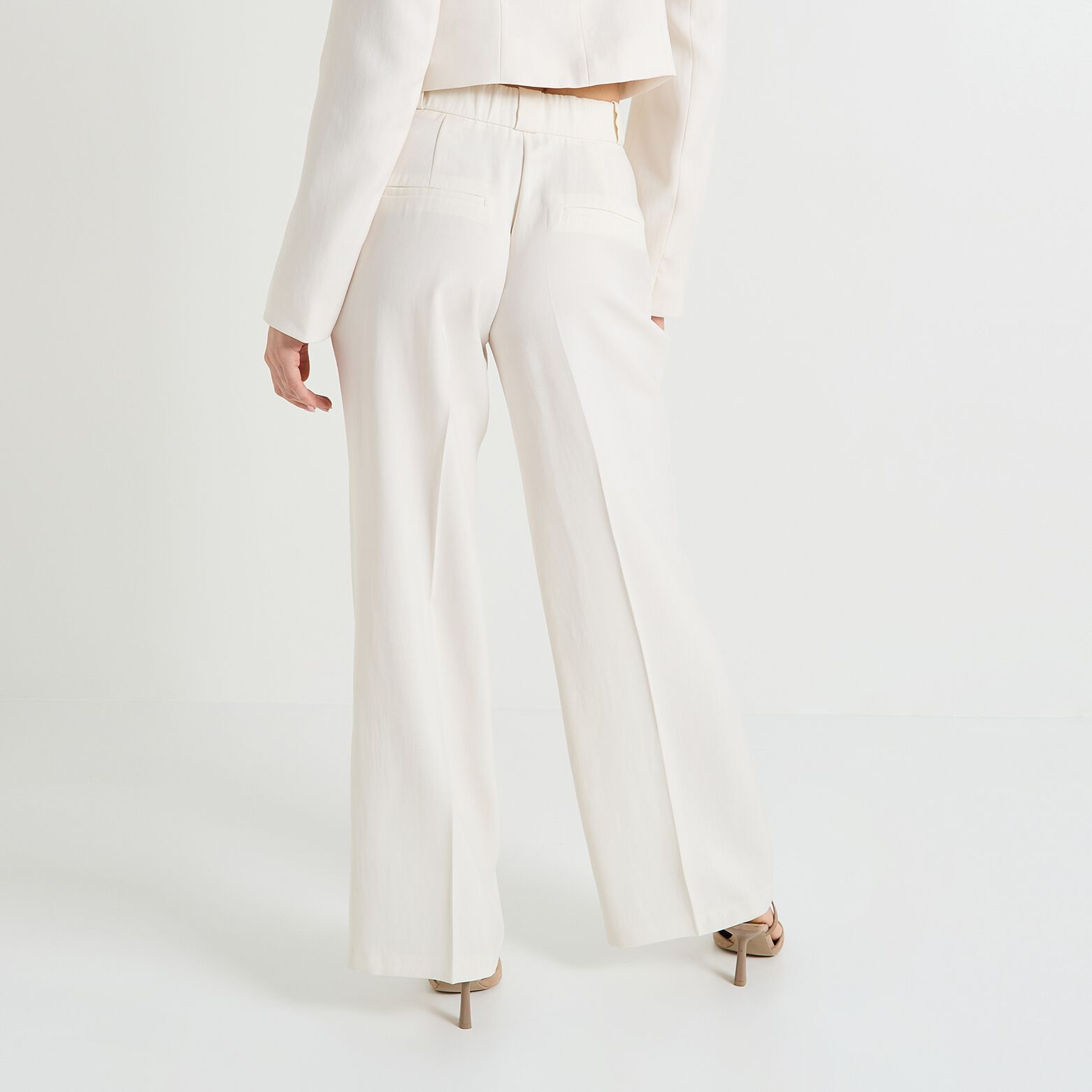 Pantalon large à pinces femme