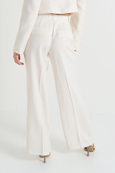 Pantalon large à pinces femme