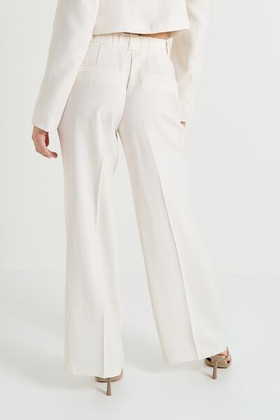 Pantalon large à pinces femme