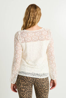 Blouse maille brodée femme