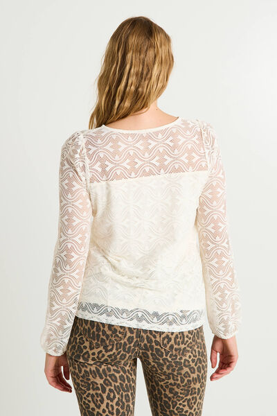 Blouse maille brodée femme