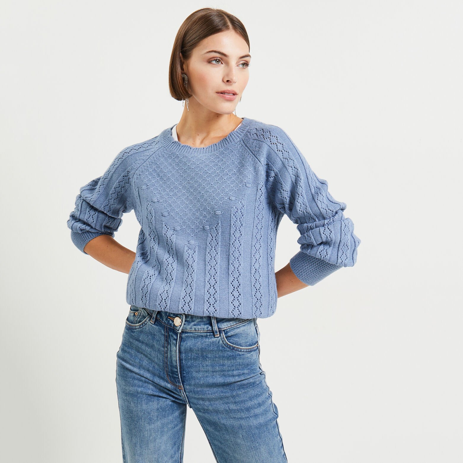 Pull ajouré femme