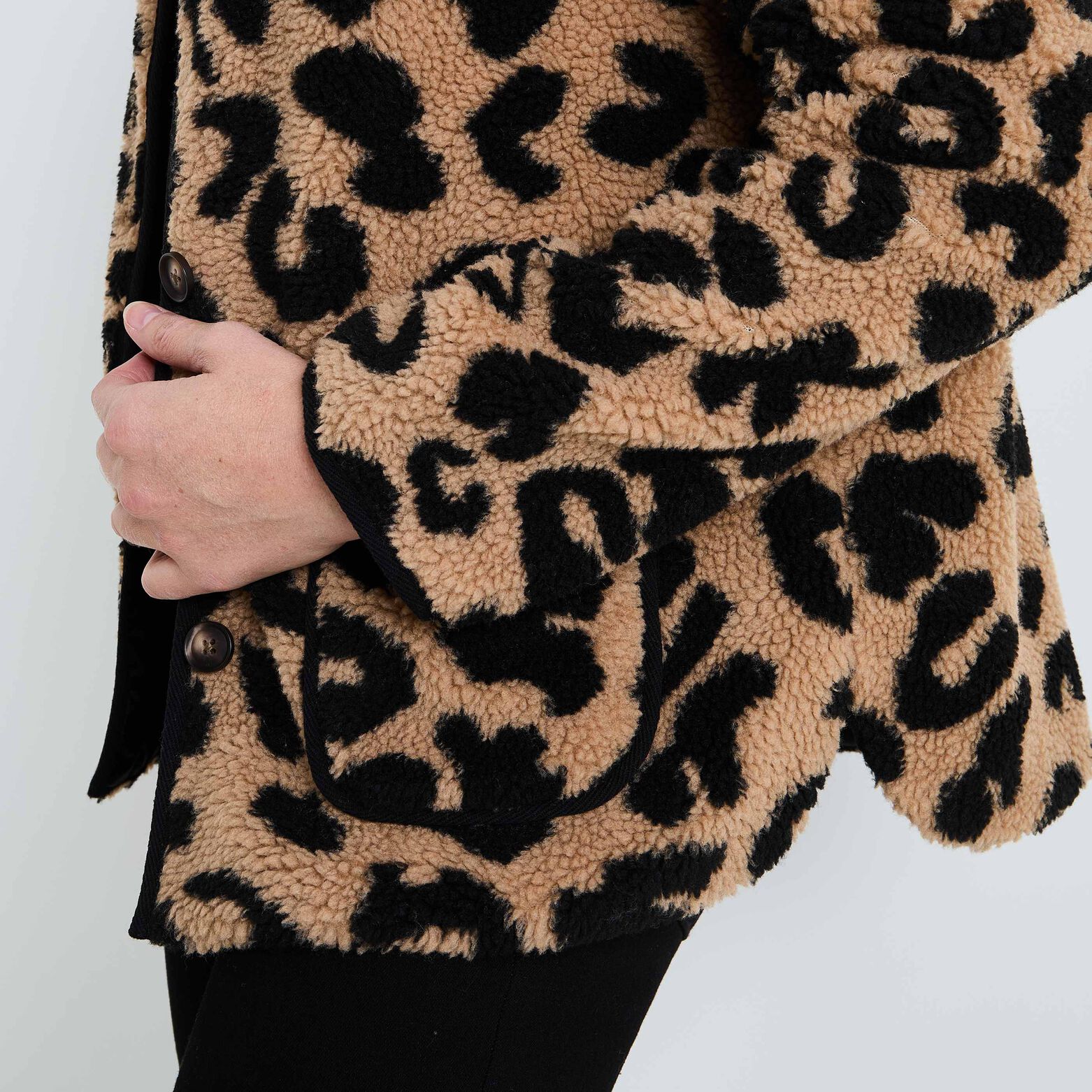 Manteau imprimé léopard femme