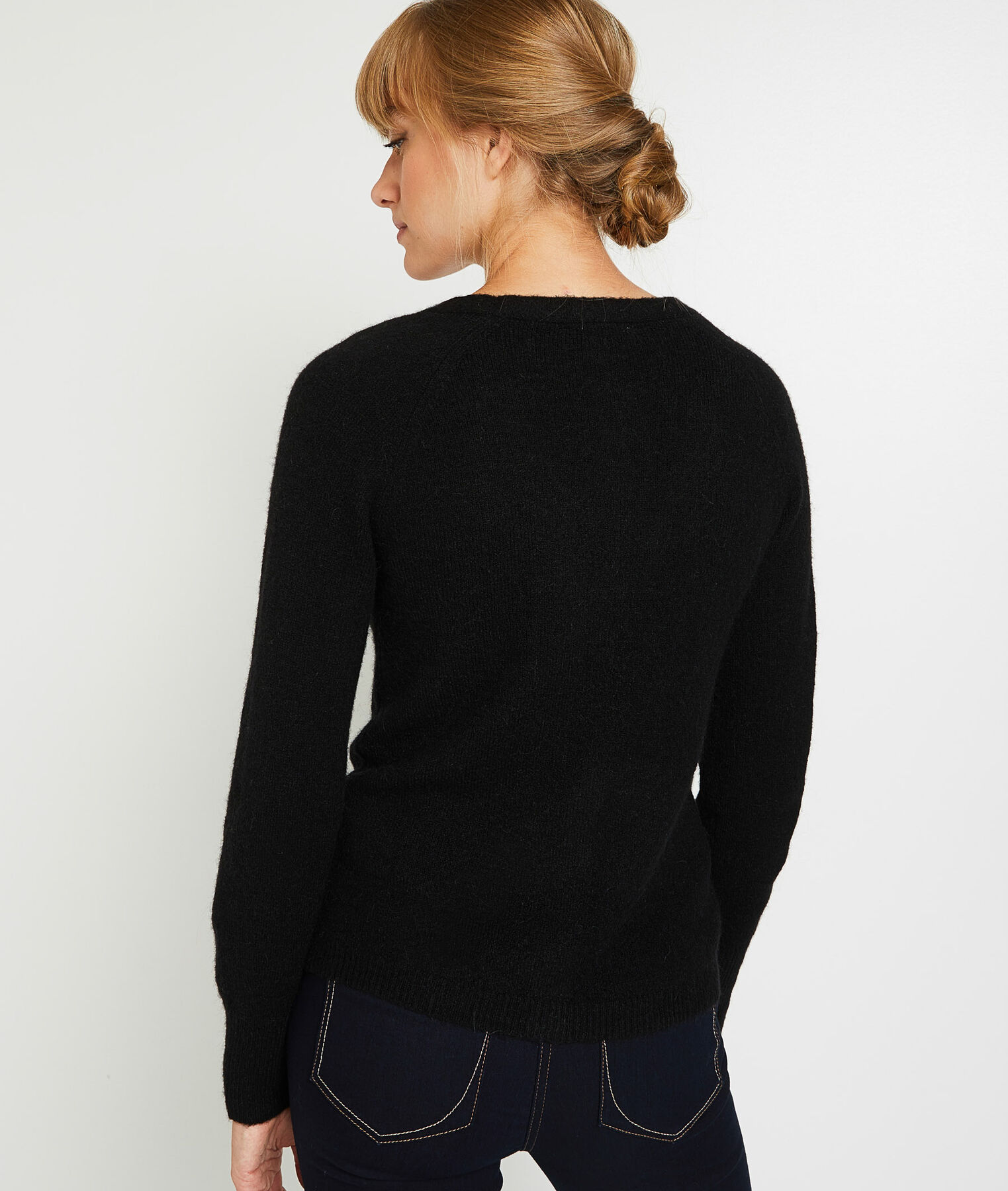 Gilet col V femme