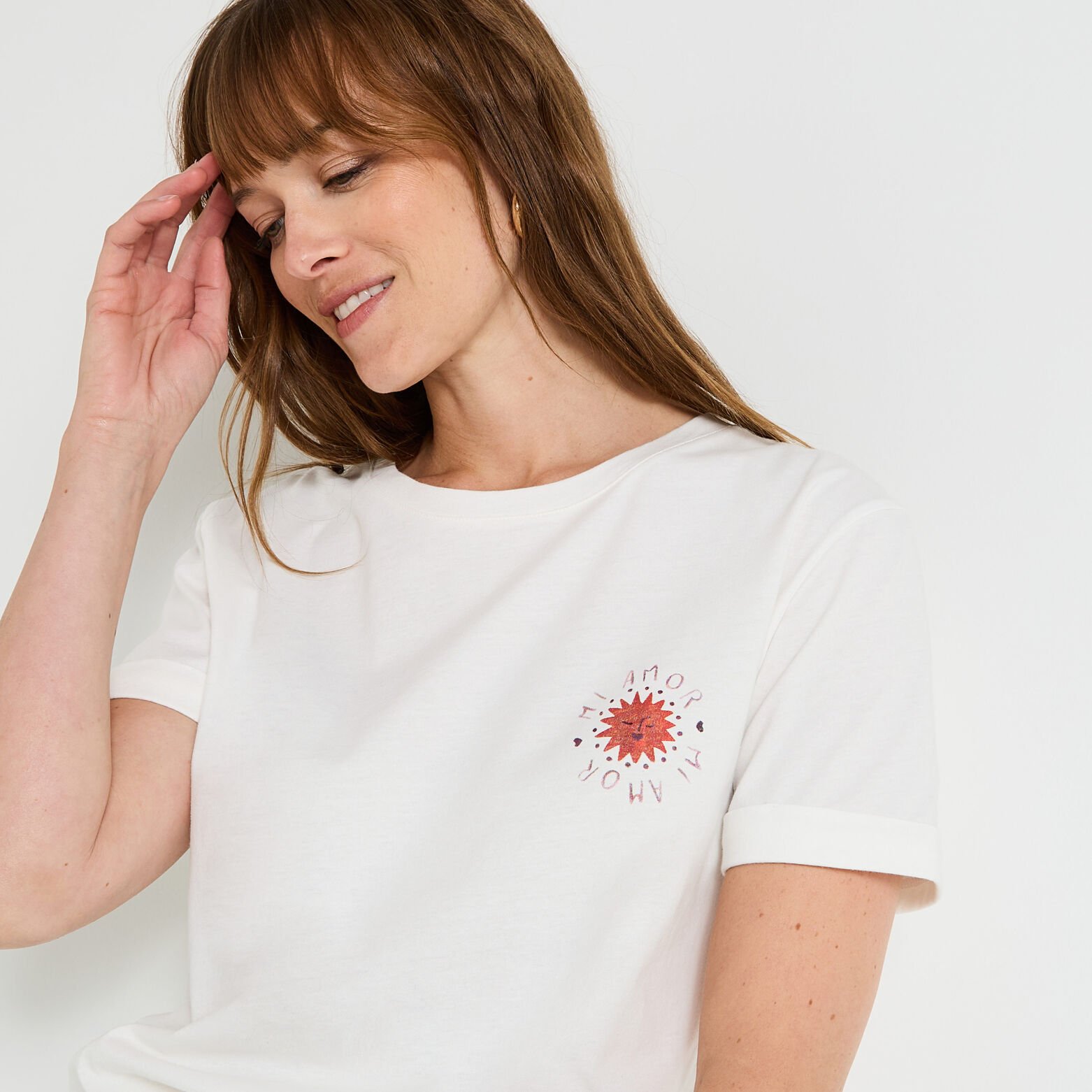 T shirt col rond femme
