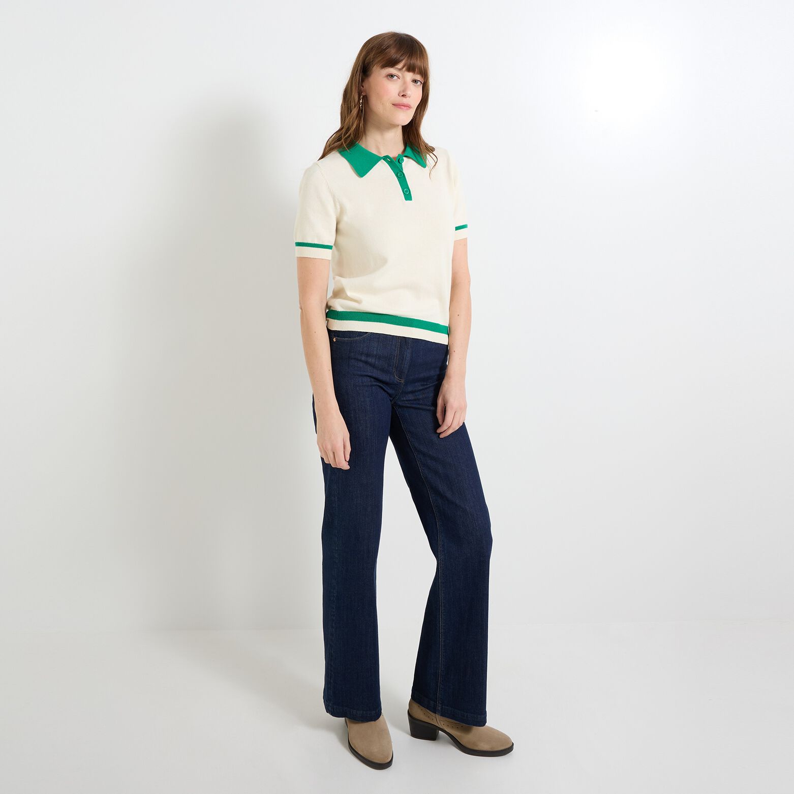 Pull manches courtes femme
