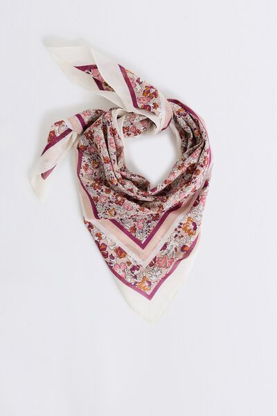 Foulard imprimé fleuri femme