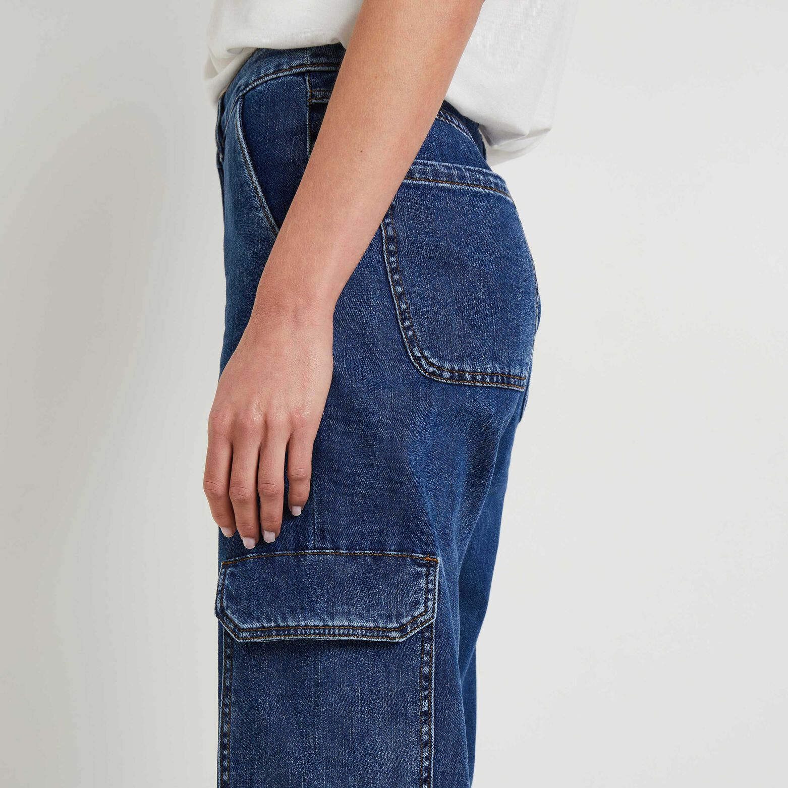 Jeans cargo MEGEVE femme