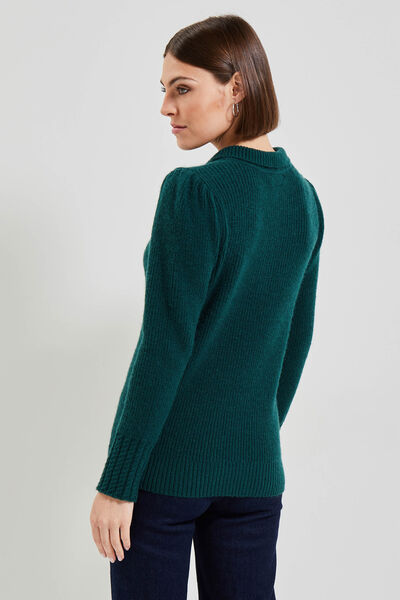 Pull col polo femme
