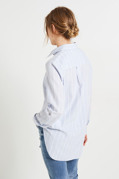 Chemise oversize rayée femme