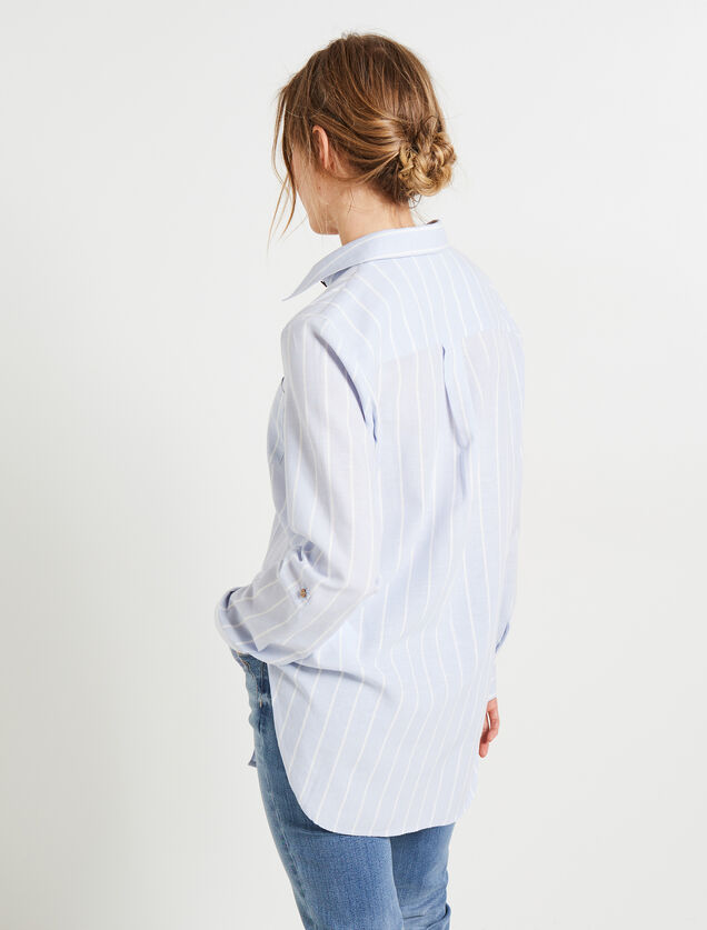 Chemise oversize rayée femme