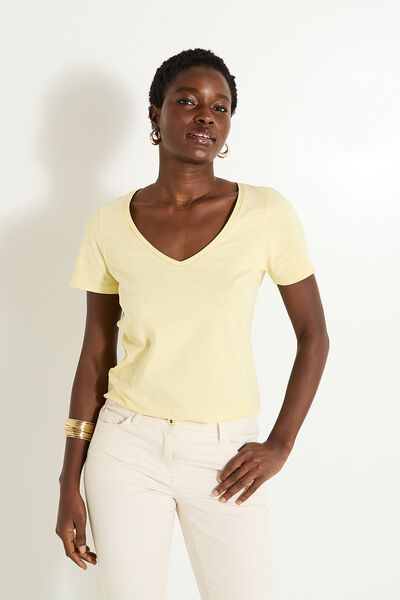 T-shirt col V femme