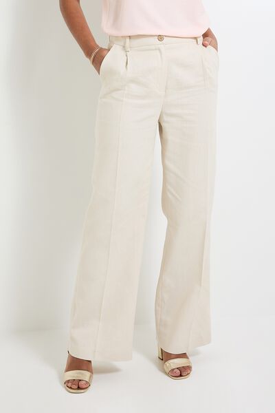 Pantalon large à pinces femme