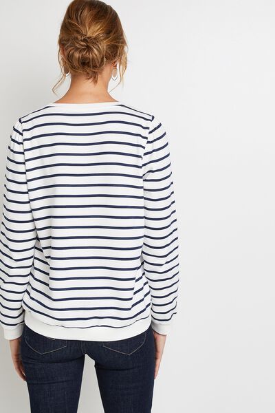 T-shirt en maille rayé femme