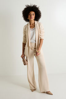 Pantalon large en maille femme