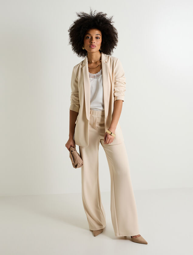 Pantalon large en maille femme