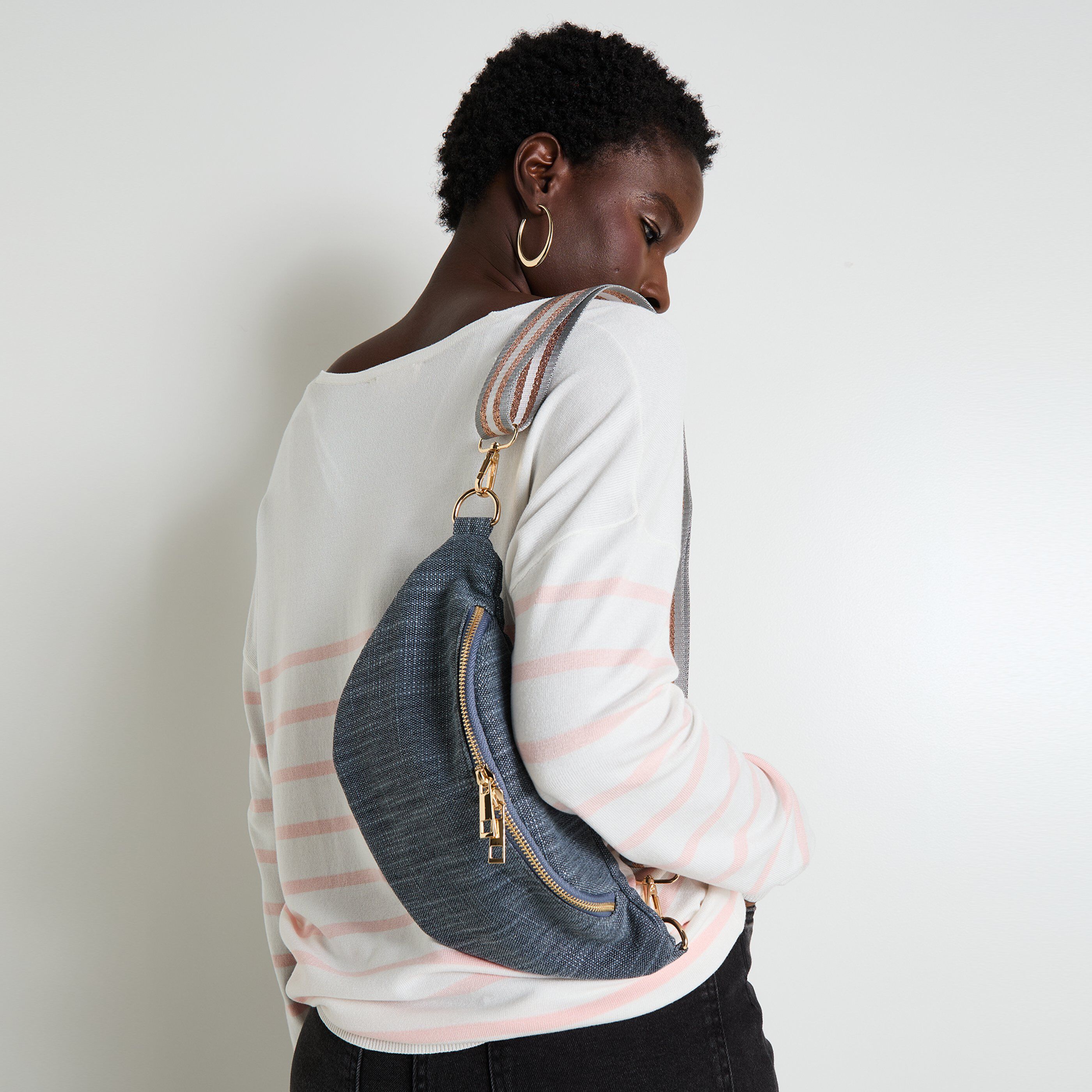 Sac banane toile on sale