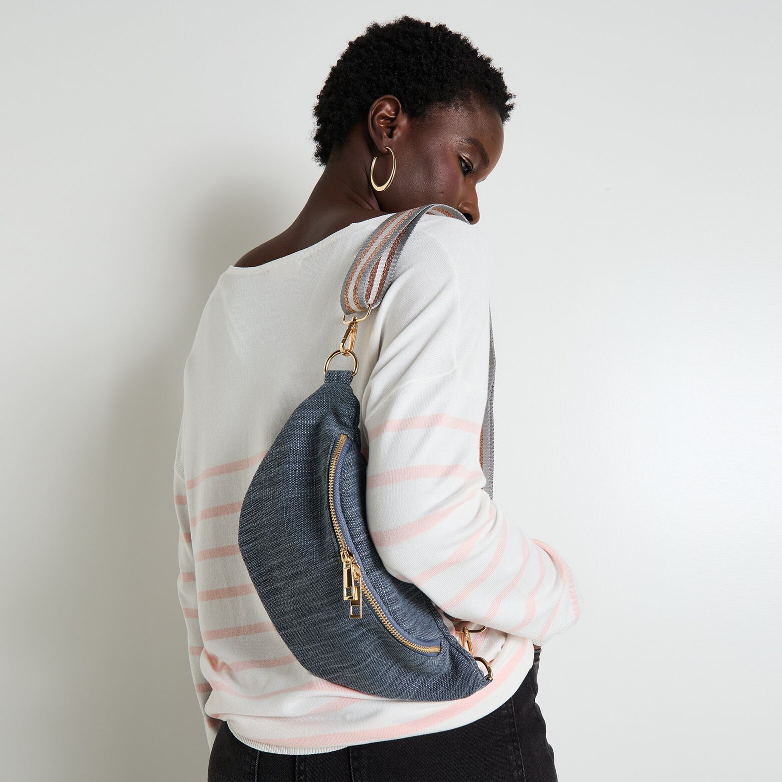 Sac banane toile femme