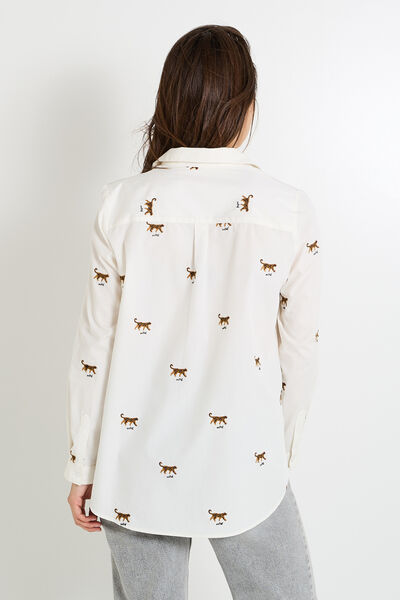 Chemise imprimé léopard femme